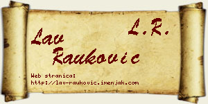 Lav Rauković vizit kartica